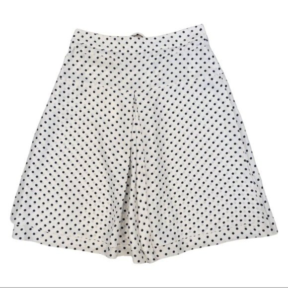 LANVIN Silk Polka Dot Skirt / Culottes Ecru / Blue - Size 42 FR/10 US - Picture 7 of 11